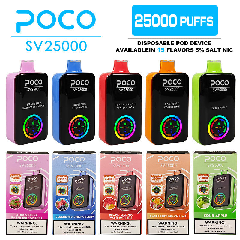 EU Warehouse POCO SV25000 Puffs Disposable Vape Wholesale