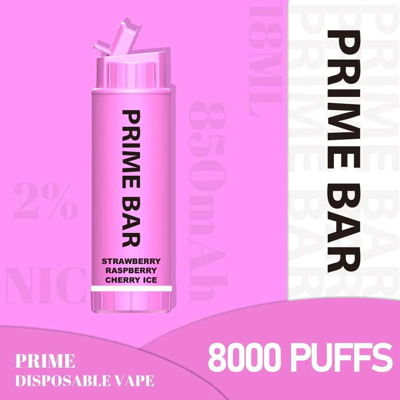 PRIME BAR 8000 PUFFS  20MG  2ml DISPOSABLE VAPES