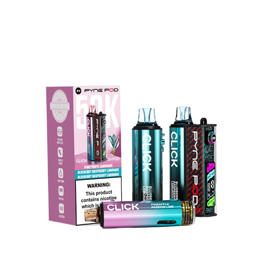 Pyne Pod Click 50K Puffs Prefilled & Reusable Pod Kit
