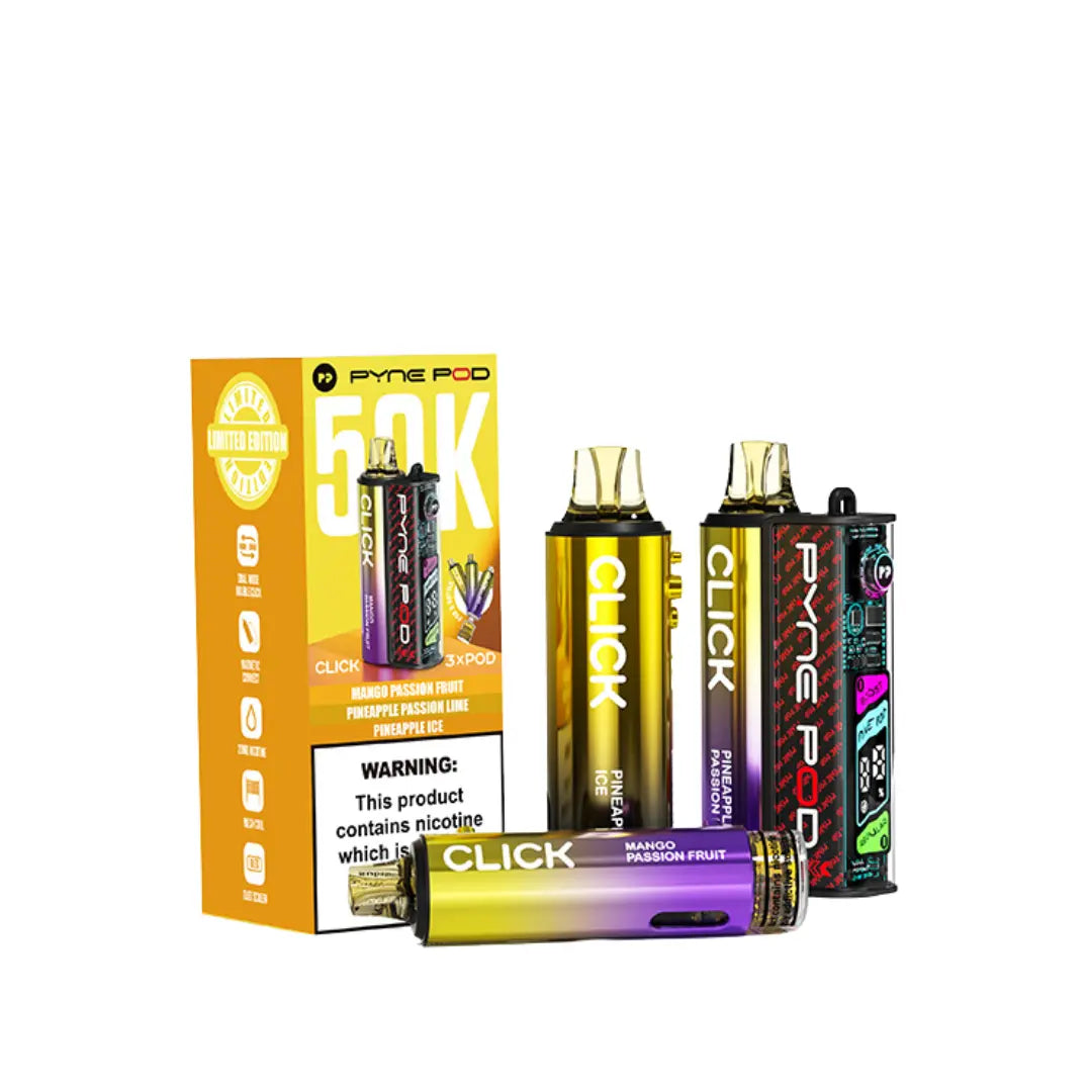 Pyne Pod Click 50K Puffs Prefilled & Reusable Pod Kit