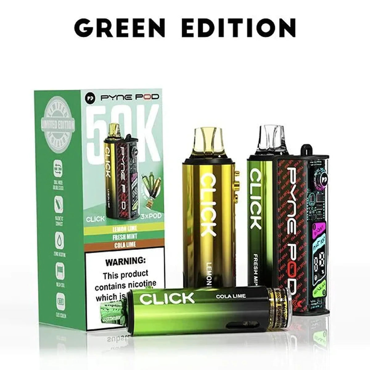 Pyne Pod Click 50k Prefilled Pod Vape Kit - Box of 5