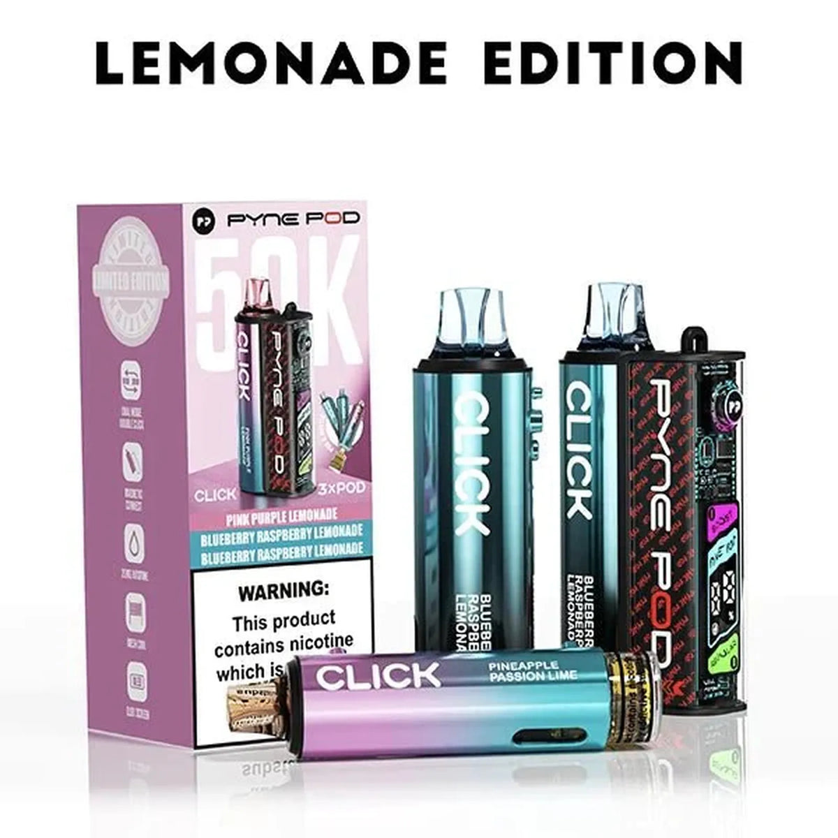 Pyne Pod Click 50k Prefilled Pod Vape Kit - Box of 5