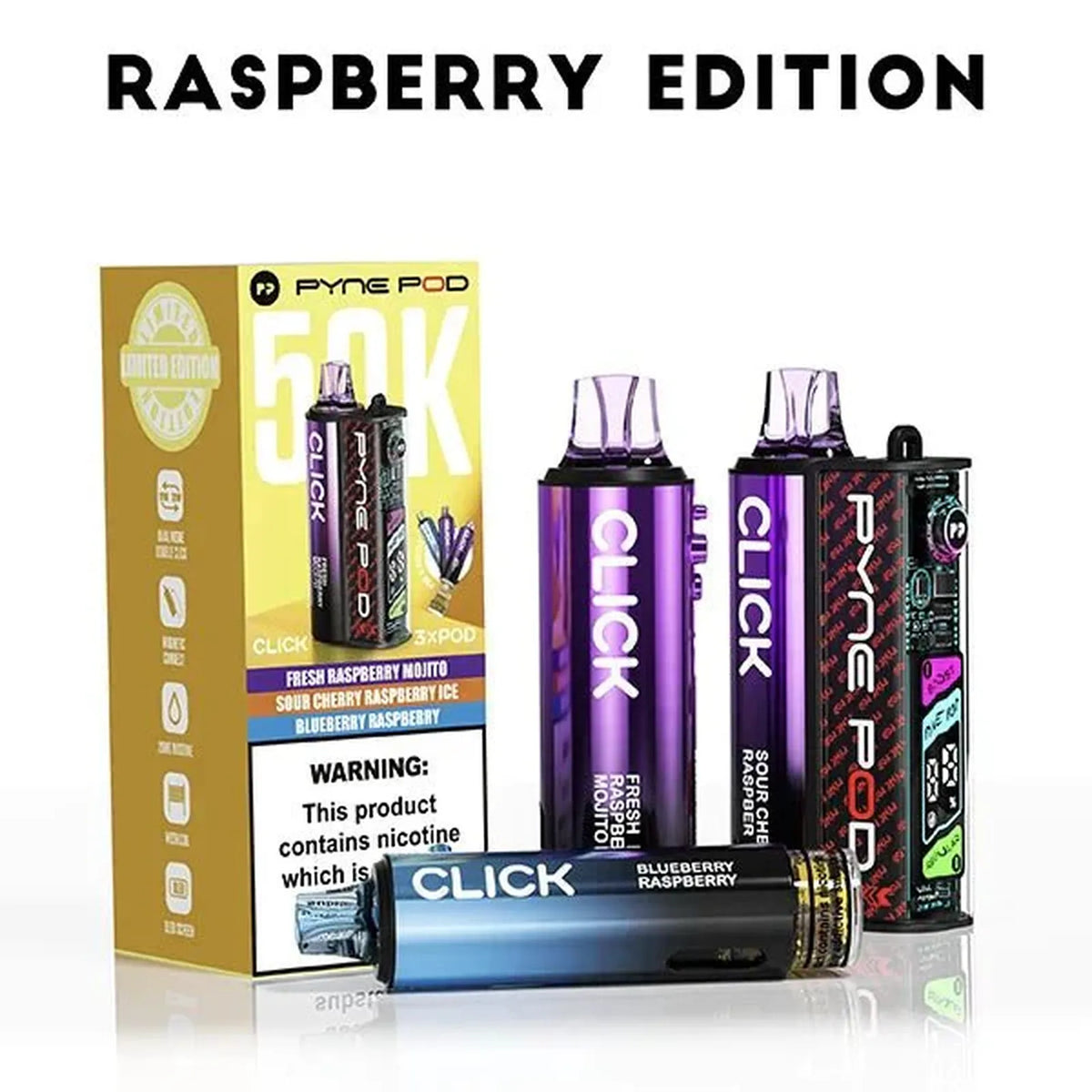 Pyne Pod Click 50k Prefilled Pod Vape Kit - Box of 5