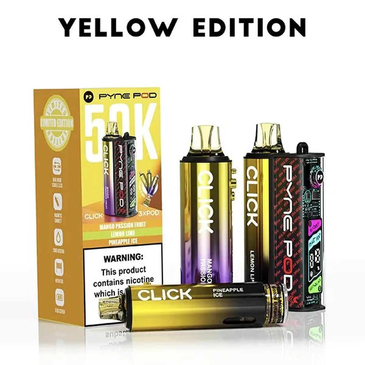 Pyne Pod Click 50k Prefilled Pod Vape Kit - Box of 5