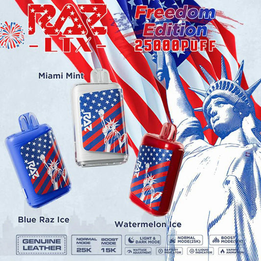 Raz LTX 25000 Puffs Disposable Vape – Freedom Edition
