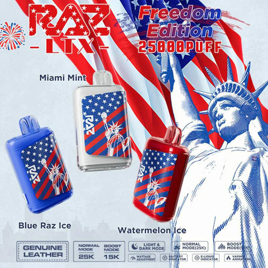 Raz LTX 25000 Puffs Einweg-E-Zigarette – Freedom Edition