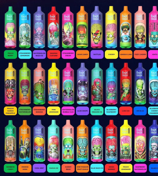 RandM Tornado 9k Puffs Einweg-Vape-Gerät – 2 % Nikotinsalz, 850 mAh Akku, wiederaufladbar, Typ C