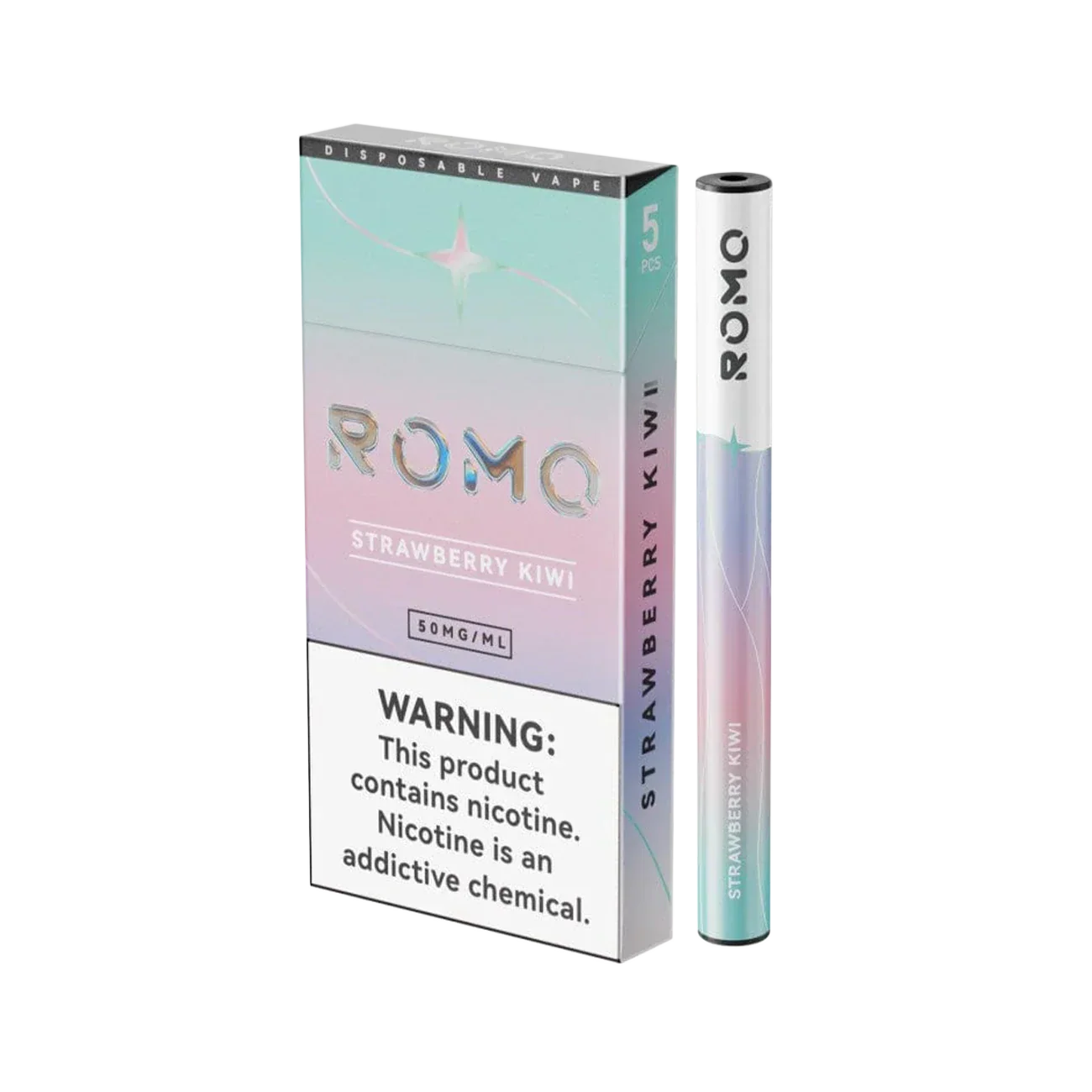 Romo Einweg-E-Zigarette für 200 Züge, 5er-Pack