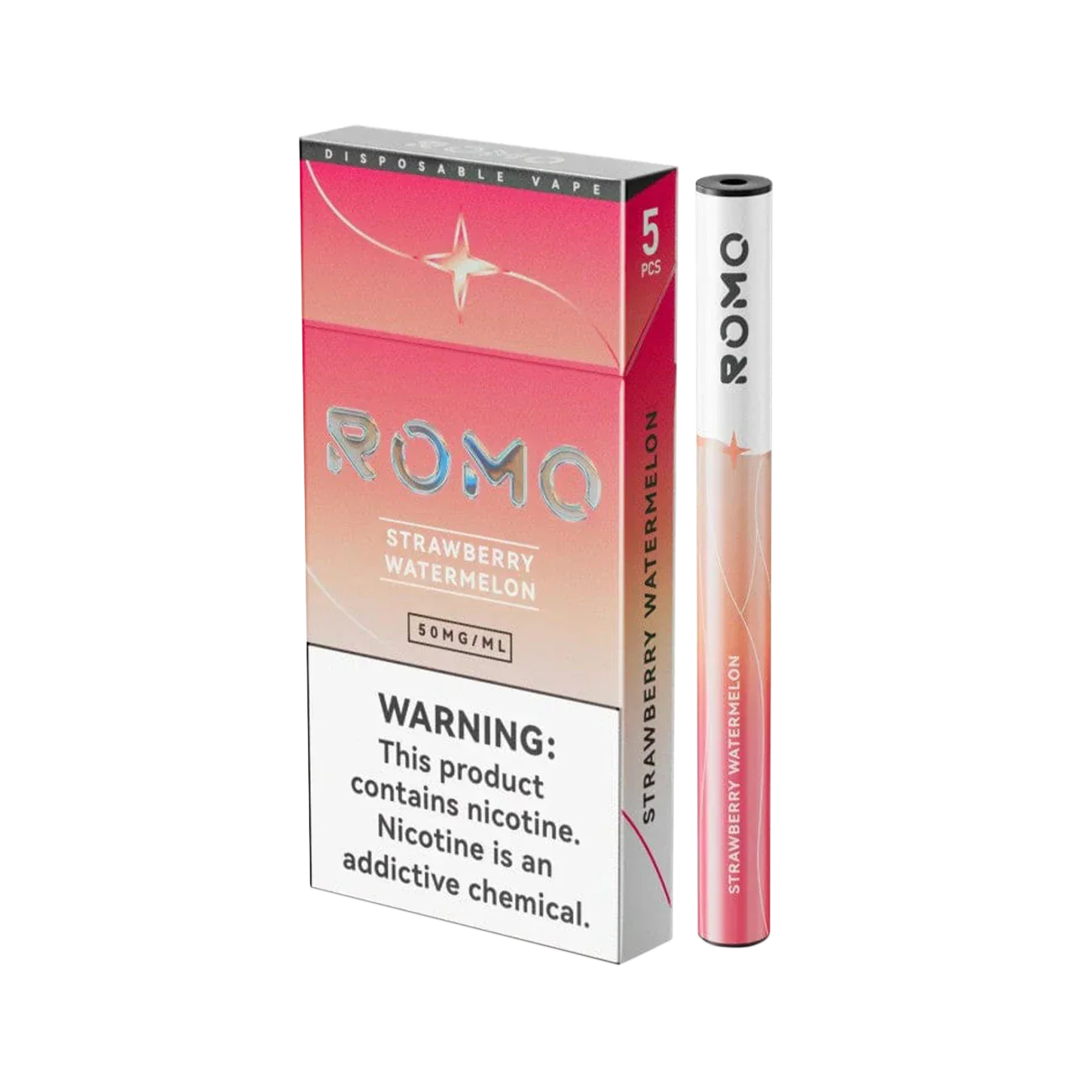 Romo Einweg-E-Zigarette für 200 Züge, 5er-Pack
