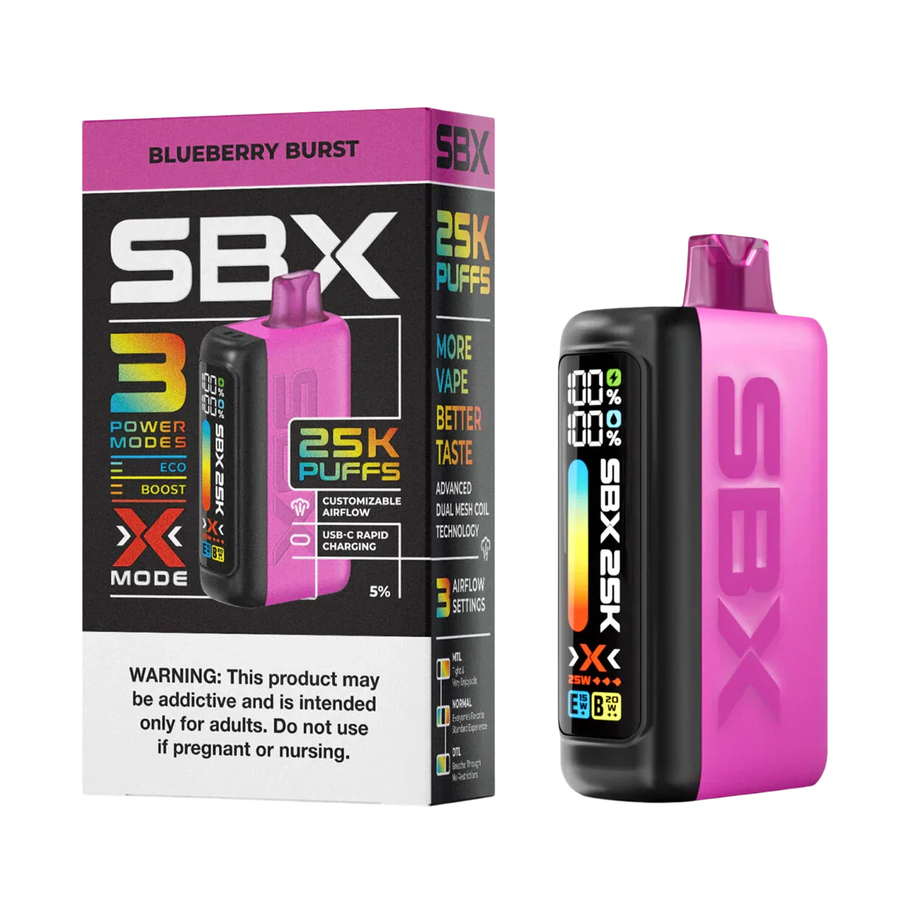 SBX 25K Puffs Einweg-E-Zigarette