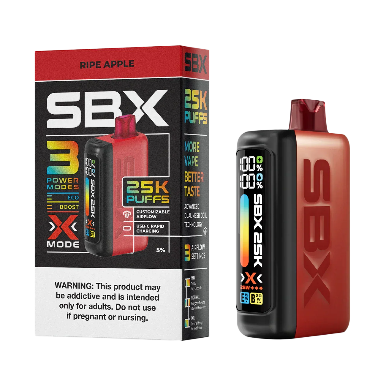 SBX 25K Puffs Einweg-E-Zigarette