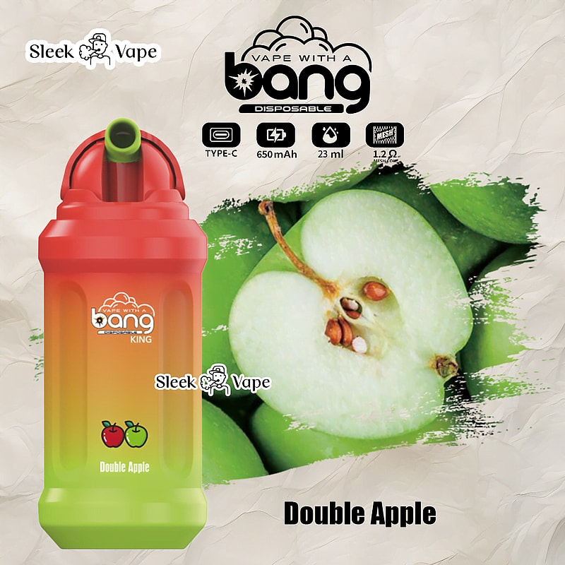 Bang King 12000 Puffs Disposable Vape(0% to 5% Nicotine)- 23ml E-Liquid. 850mAh Battery 20 Flavors