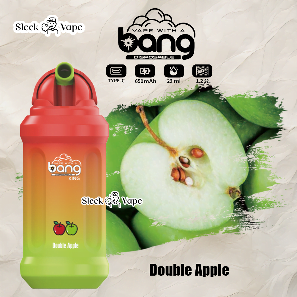 Bang King 12000 Puffs Disposable Vape(0% to 5% Nicotine)- 23ml E-Liquid. 850mAh Battery 20 Flavors