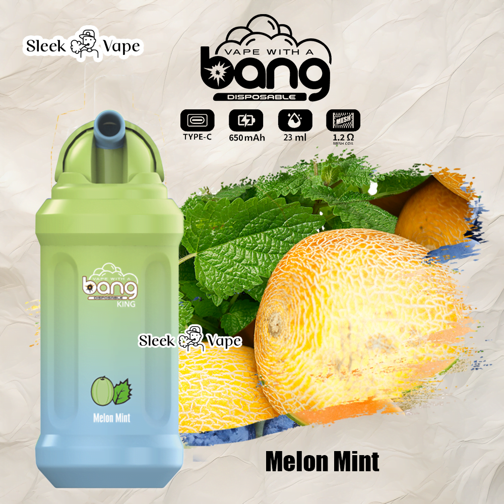 Bang King 12000 Puffs Disposable Vape(0% to 5% Nicotine)- 23ml E-Liquid. 850mAh Battery 20 Flavors