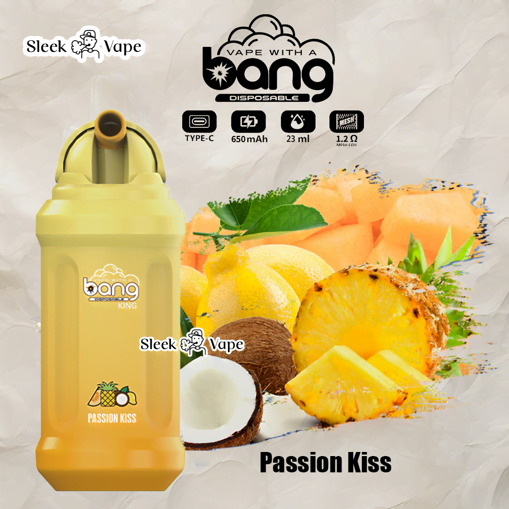 Bang King 12000 Puffs Disposable Vape(0% to 5% Nicotine)- 23ml E-Liquid. 850mAh Battery 20 Flavors