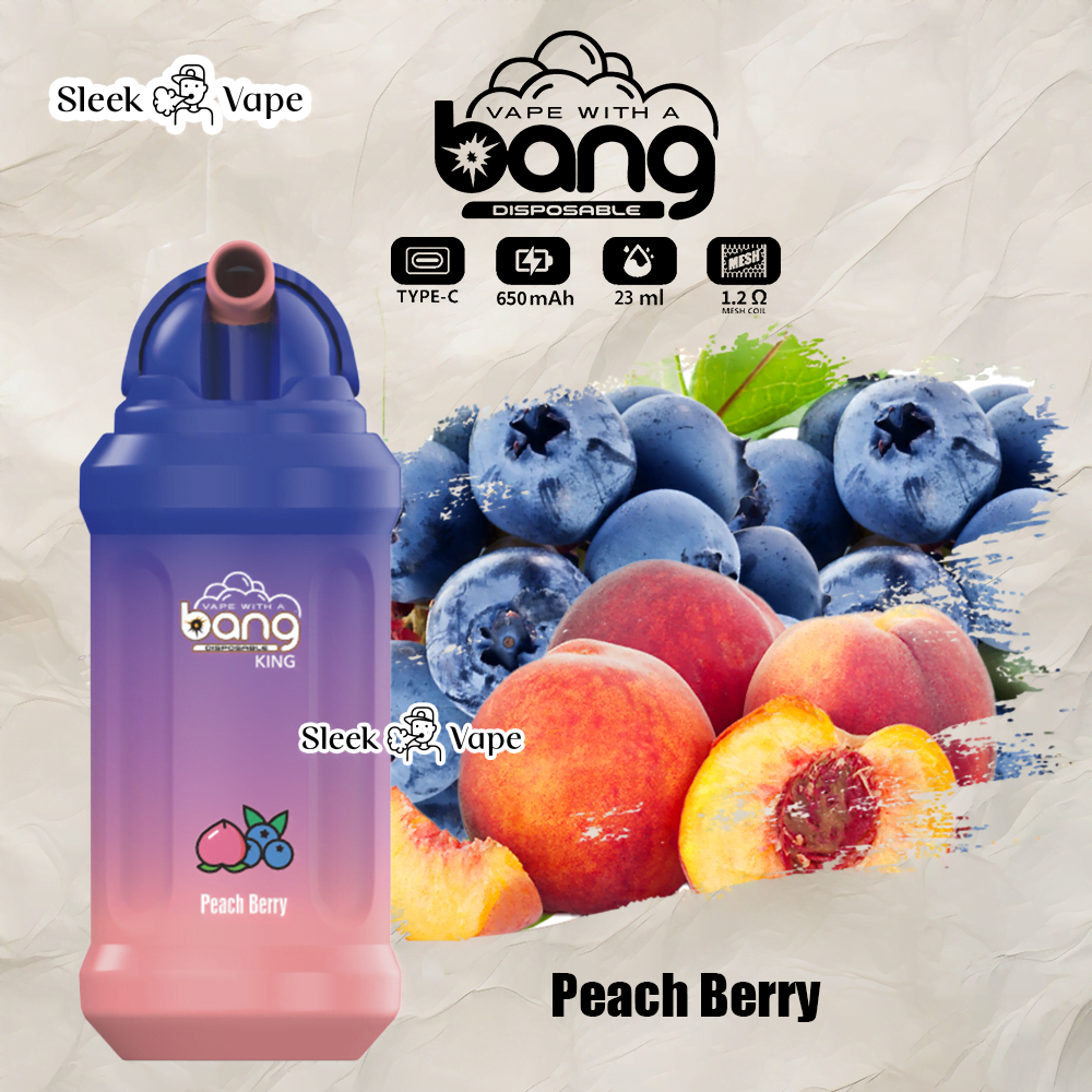 Bang King 12000 Puffs Disposable Vape(0% to 5% Nicotine)- 23ml E-Liquid. 850mAh Battery 20 Flavors