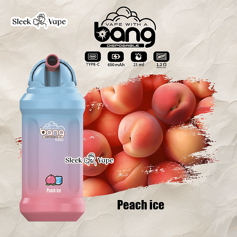 Bang King 12000 Puffs Disposable Vape(0% to 5% Nicotine)- 23ml E-Liquid. 850mAh Battery 20 Flavors