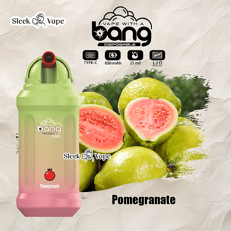Bang King 12000 Puffs Disposable Vape(0% to 5% Nicotine)- 23ml E-Liquid. 850mAh Battery 20 Flavors