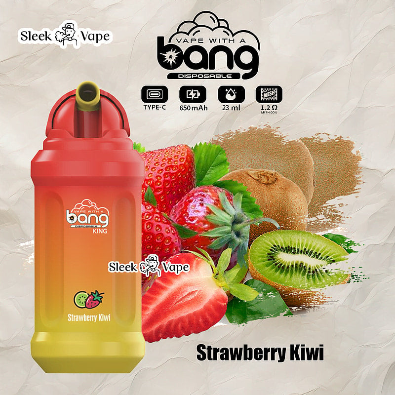 Bang King 12000 Puffs Disposable Vape(0% to 5% Nicotine)- 23ml E-Liquid. 850mAh Battery 20 Flavors