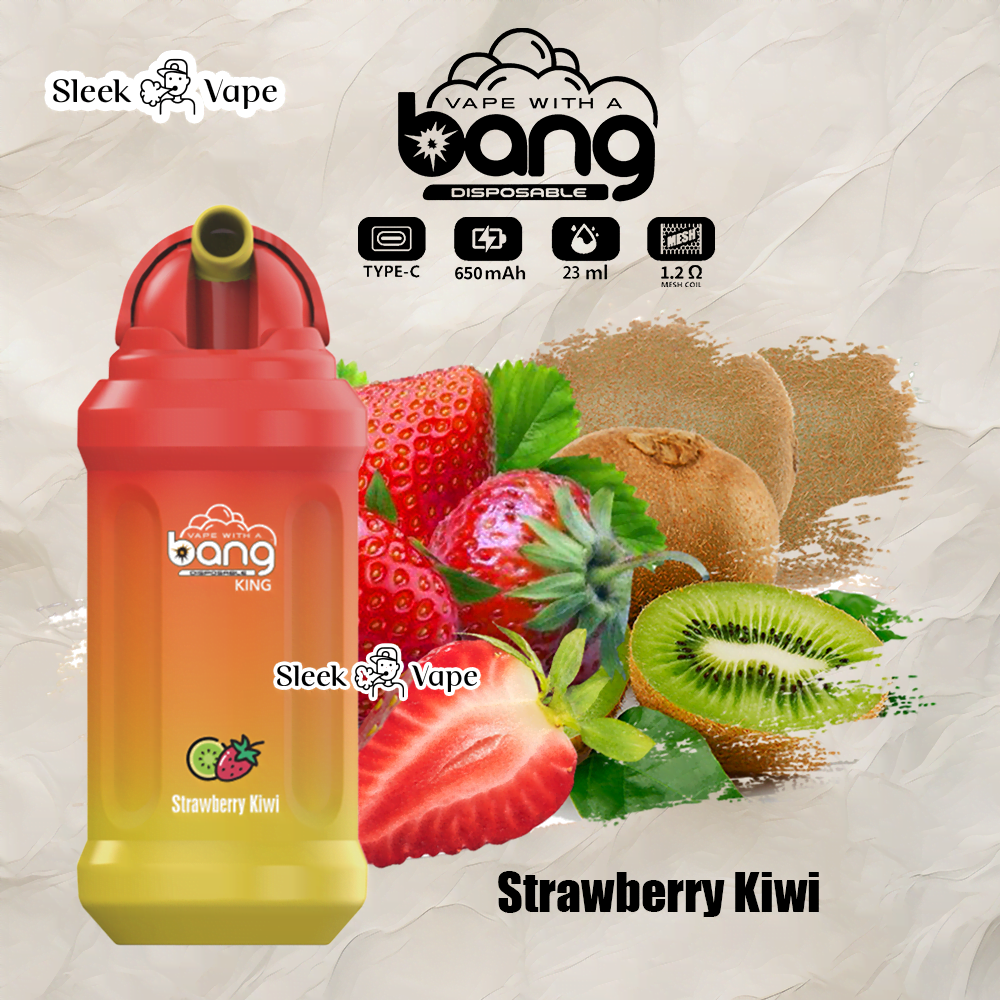 Bang King 12000 Puffs Disposable Vape(0% to 5% Nicotine)- 23ml E-Liquid. 850mAh Battery 20 Flavors