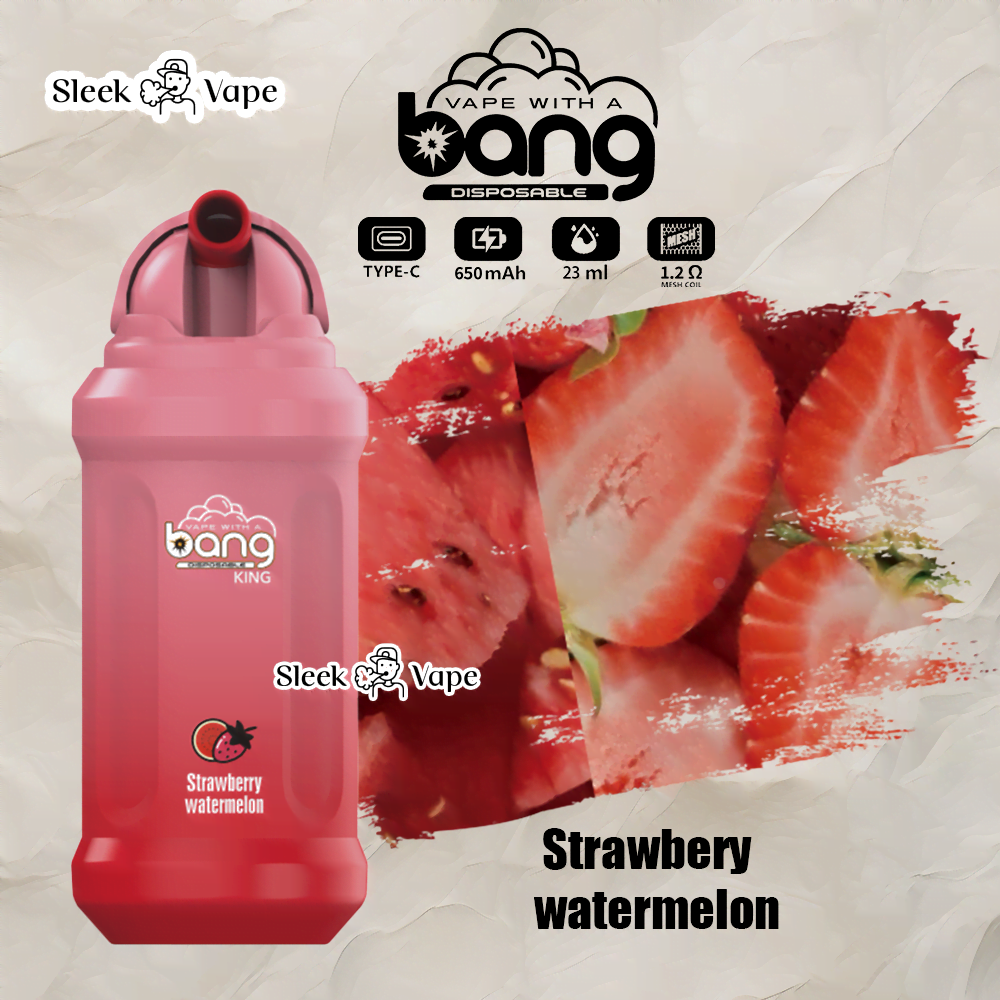 Bang King 12000 Puffs Disposable Vape(0% to 5% Nicotine)- 23ml E-Liquid. 850mAh Battery 20 Flavors