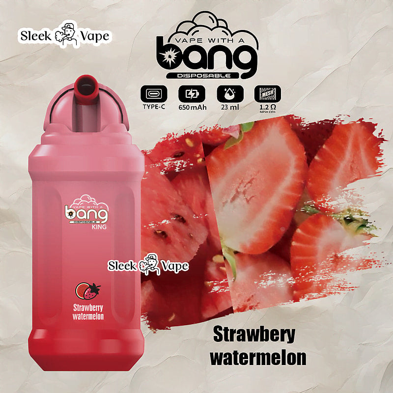 Bang King 12000 Puffs Disposable Vape(0% to 5% Nicotine)- 23ml E-Liquid. 850mAh Battery 20 Flavors
