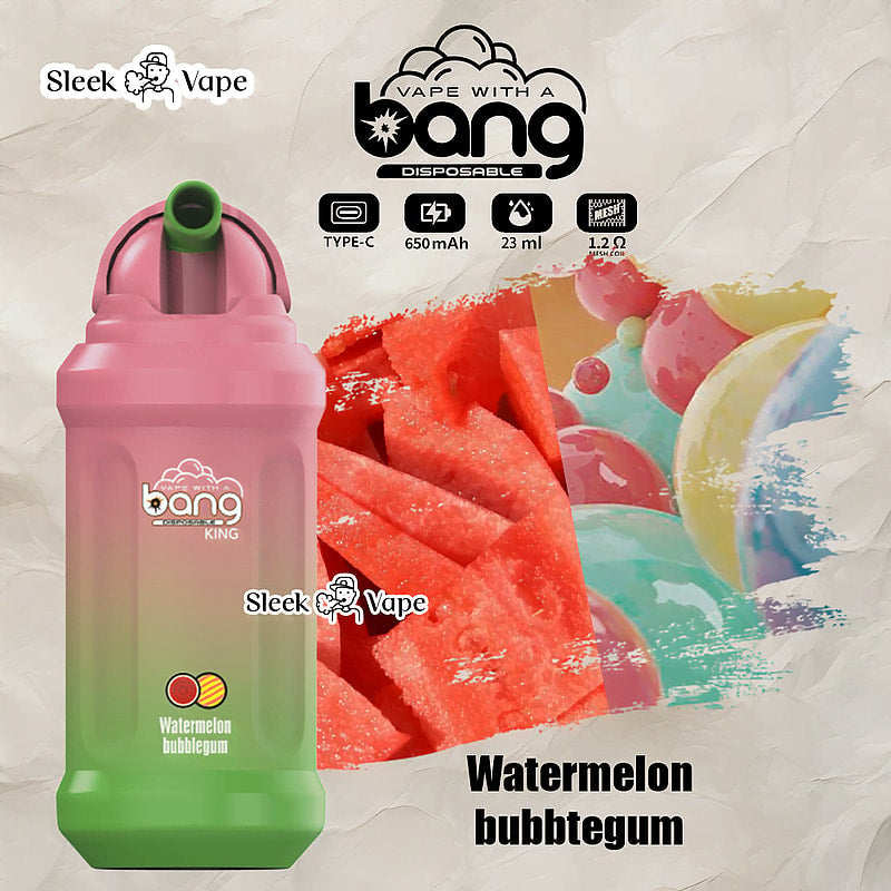 Bang King 12000 Puffs Disposable Vape(0% to 5% Nicotine)- 23ml E-Liquid. 850mAh Battery 20 Flavors