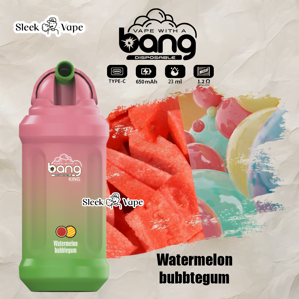 Bang King 12000 Puffs Disposable Vape(0% to 5% Nicotine)- 23ml E-Liquid. 850mAh Battery 20 Flavors