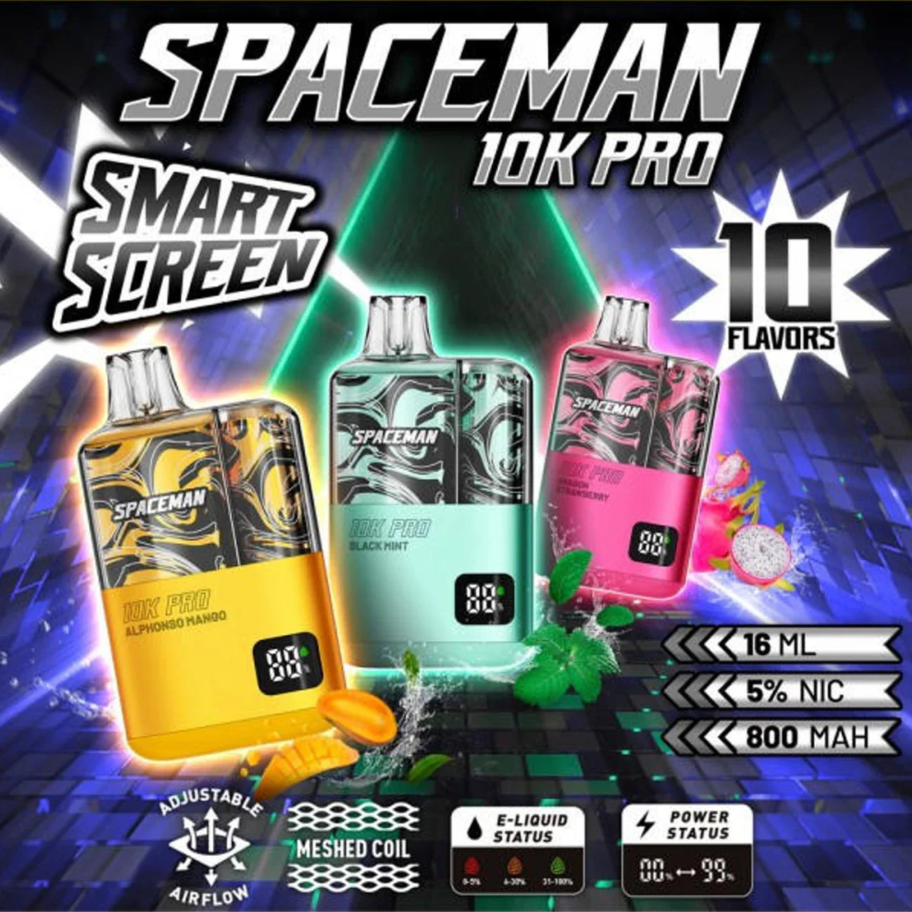Smok Spaceman 10k Puffs Pro Disposable Vape