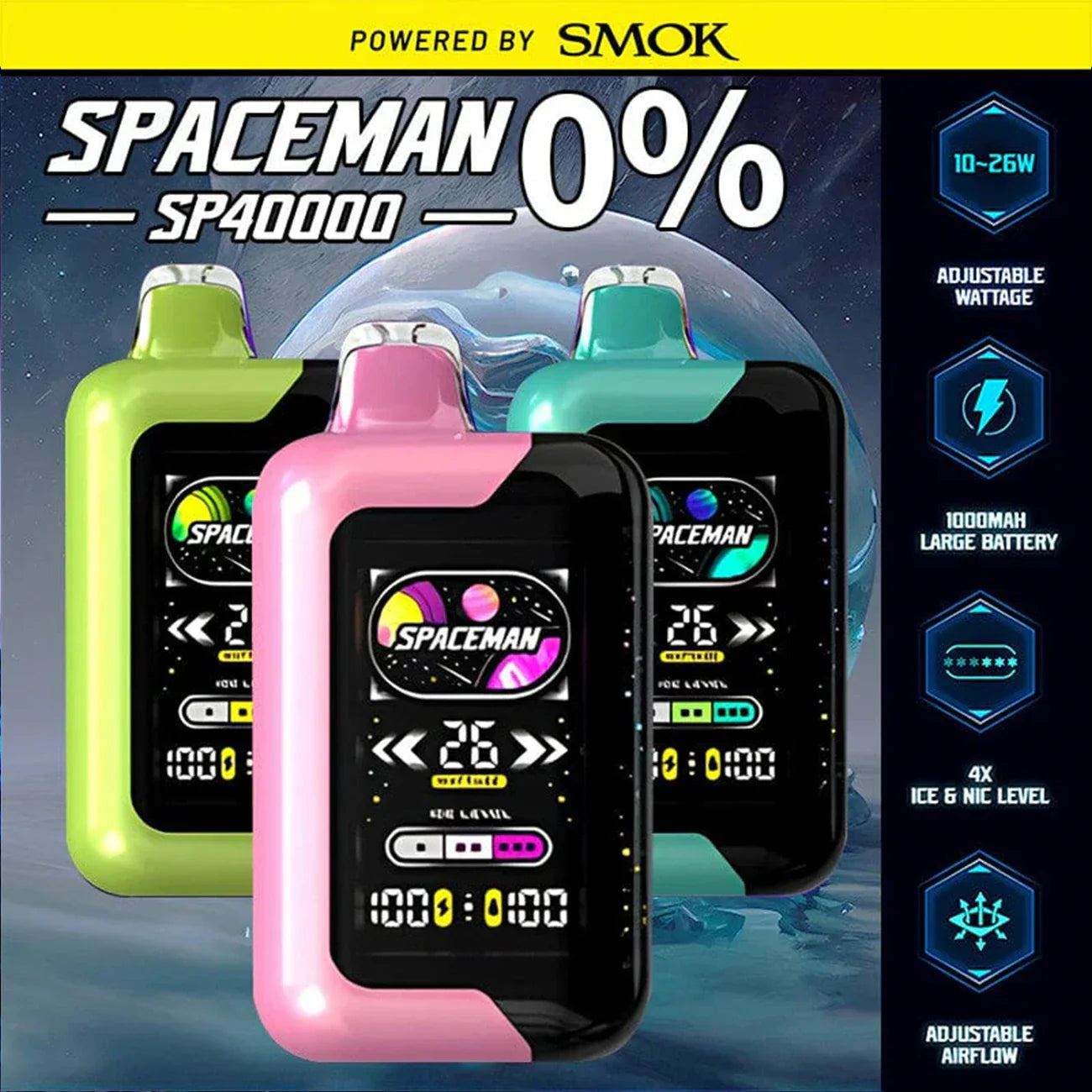Spaceman SP40000 Zero Nicotine Vape
