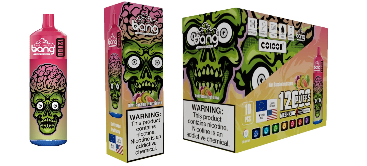 Bang disposable 12000 puff Disposable Vape 650 mAh  20 ML  20 Flavors