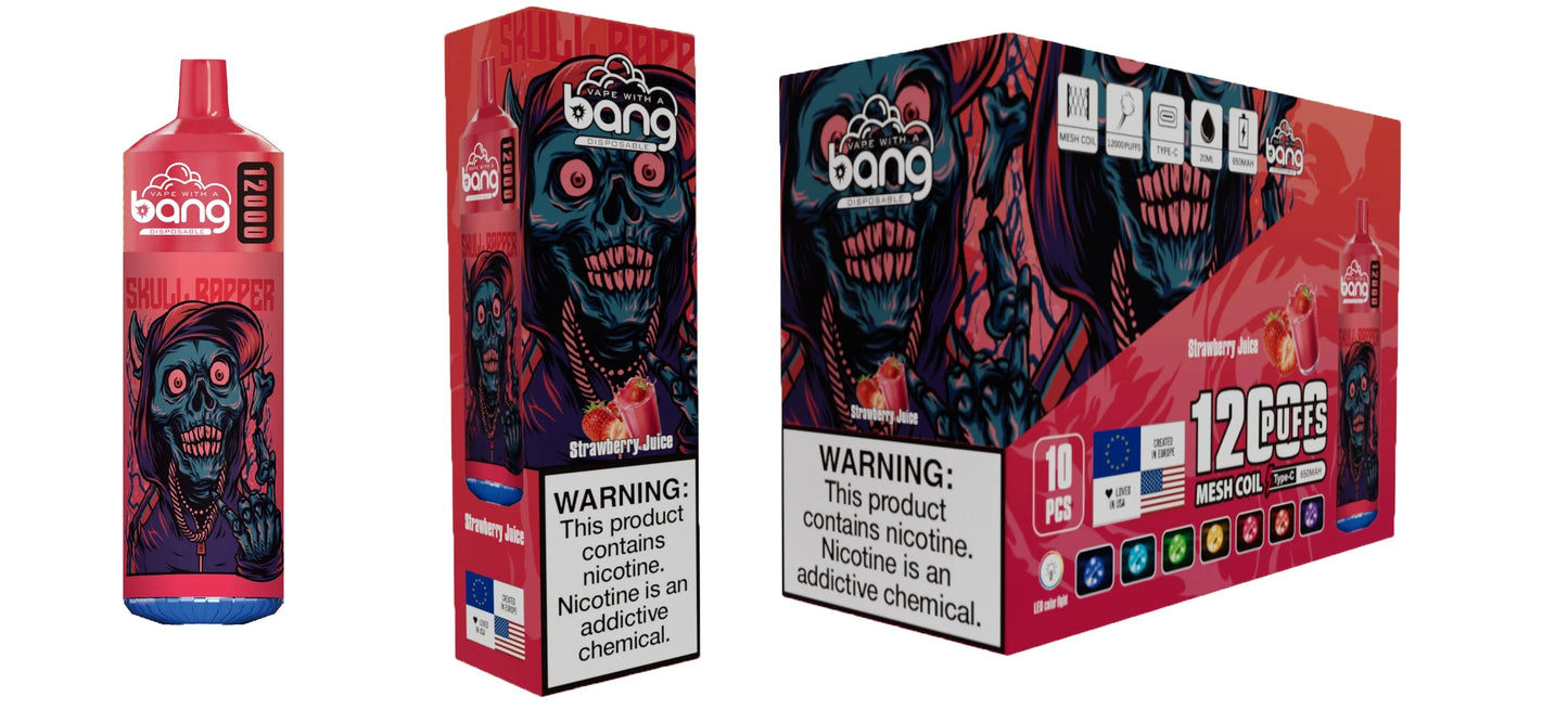 Bang disposable 12000 puff Disposable Vape 650 mAh  20 ML  20 Flavors
