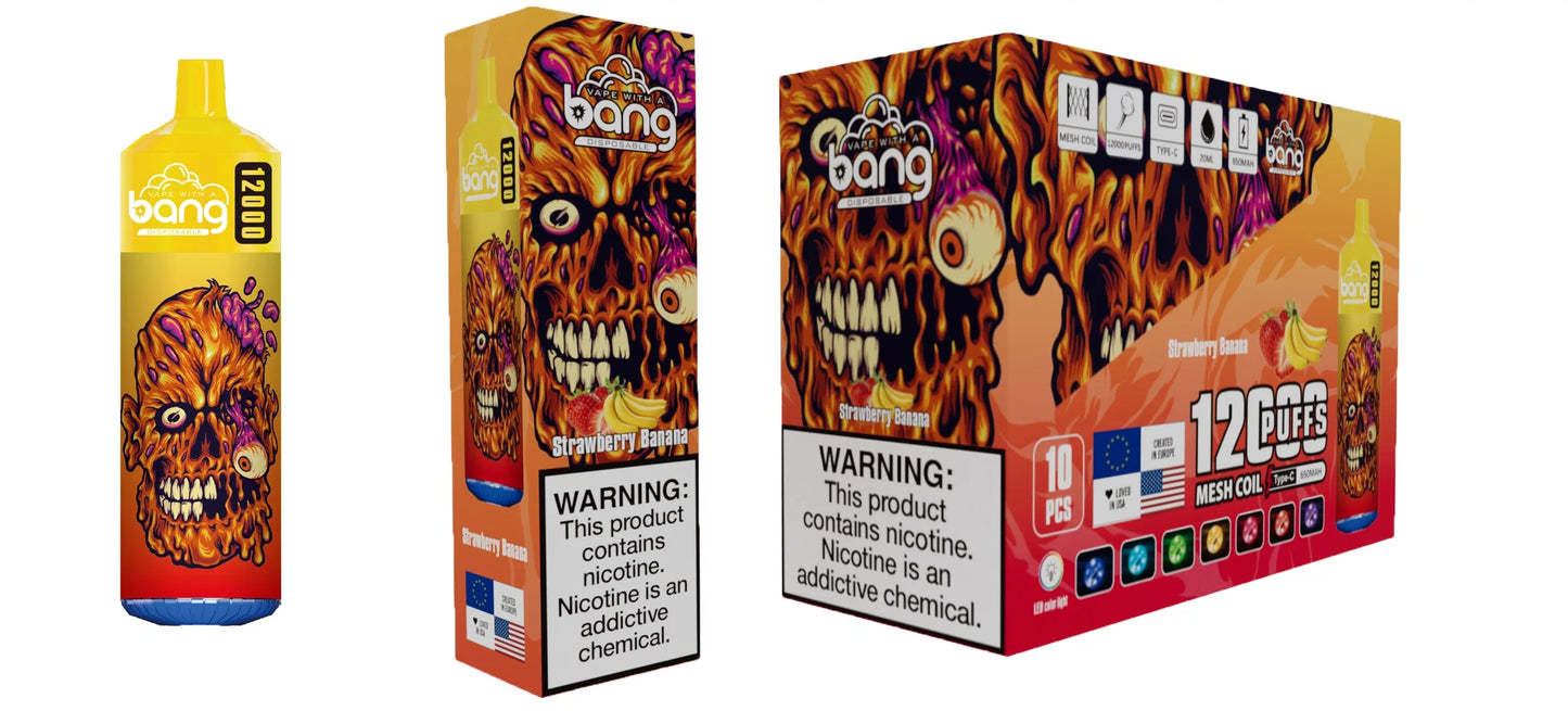 Bang disposable 12000 puff Disposable Vape 650 mAh  20 ML  20 Flavors