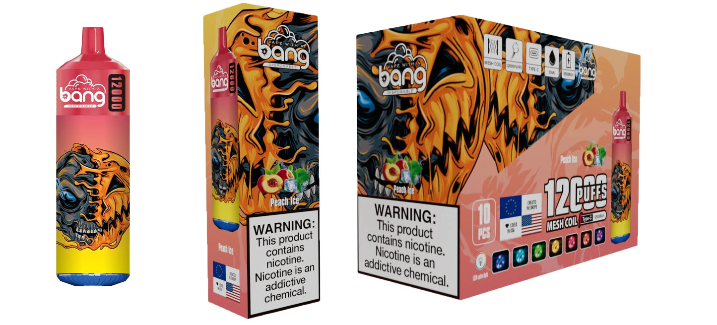 Bang disposable 12000 puff Disposable Vape 650 mAh  20 ML  20 Flavors