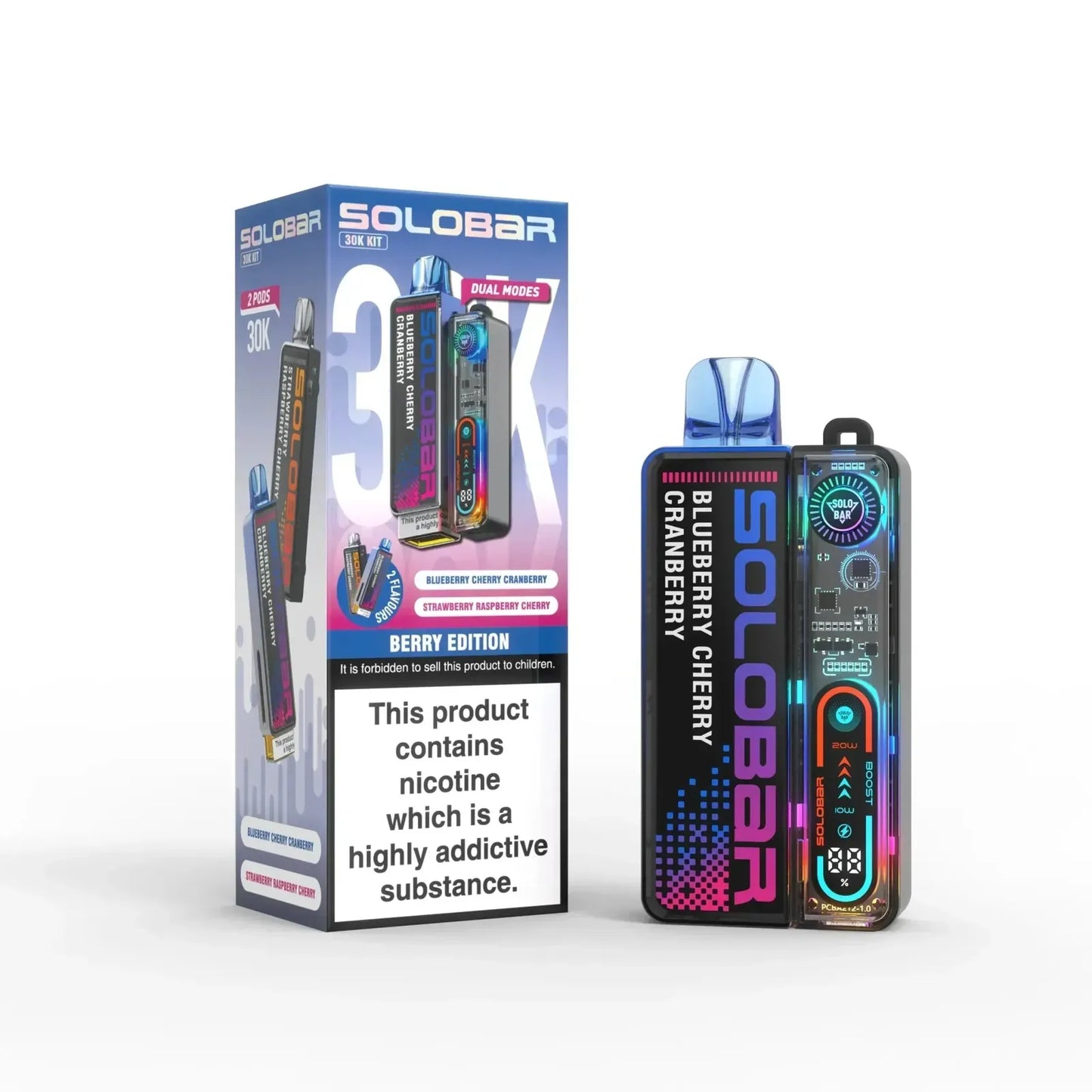 Solo Bar Boost 30K Prefilled Pod Vape Kit - Box of 5