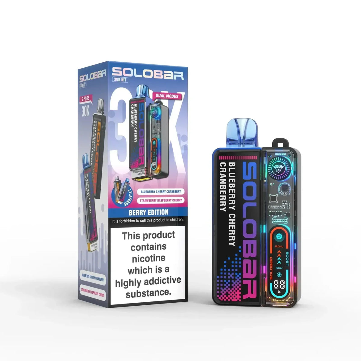 Solo Bar Boost 30K Prefilled Pod Vape Kit - Box of 5