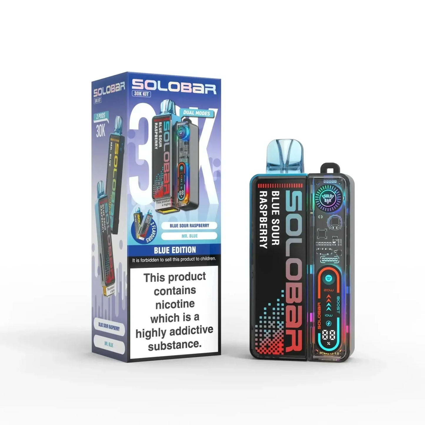 Solo Bar Boost 30K Prefilled Pod Vape Kit - Box of 5