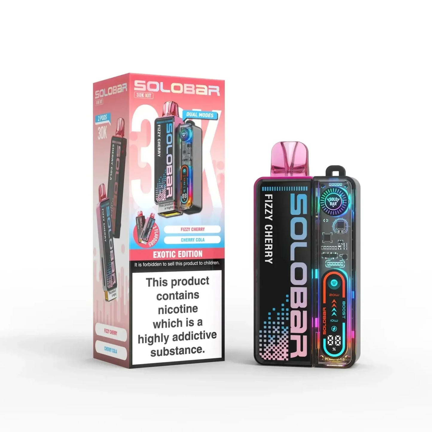 Solo Bar Boost 30K Prefilled Pod Vape Kit - Box of 5