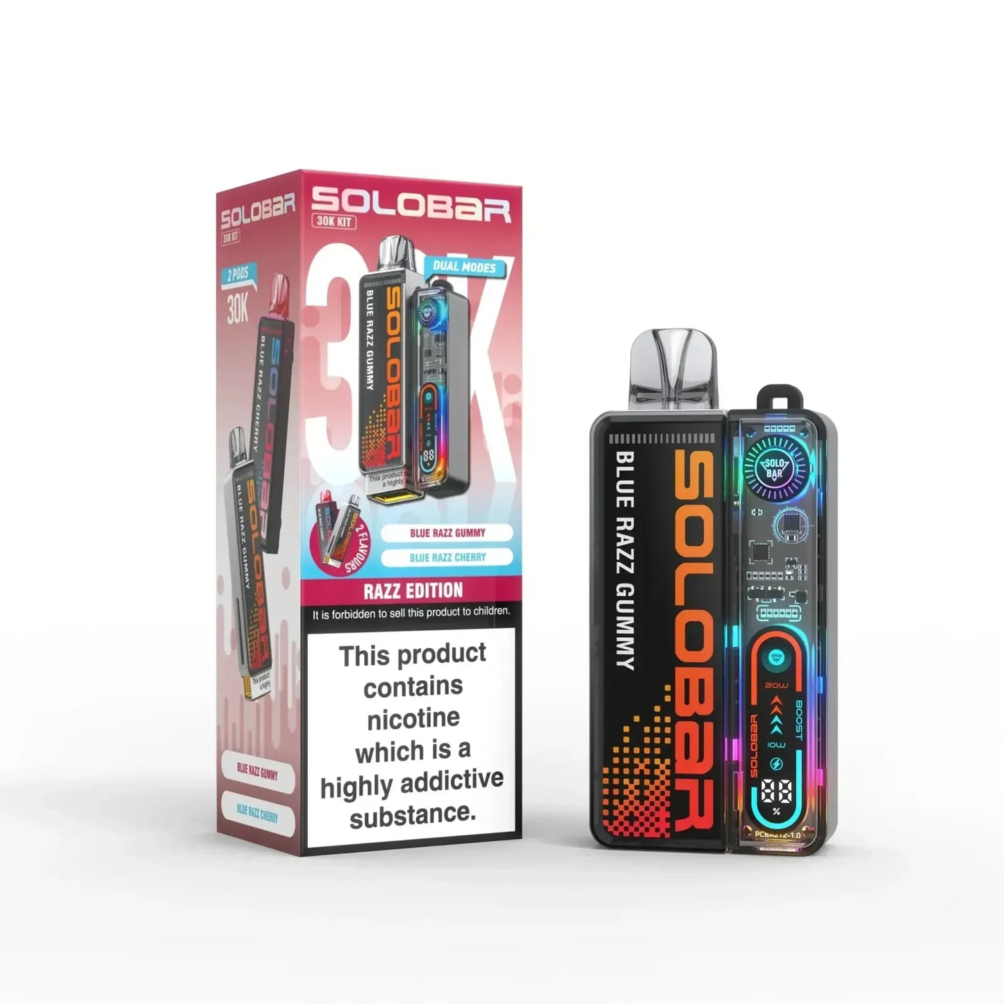 Solo Bar Boost 30K Prefilled Pod Vape Kit - Box of 5