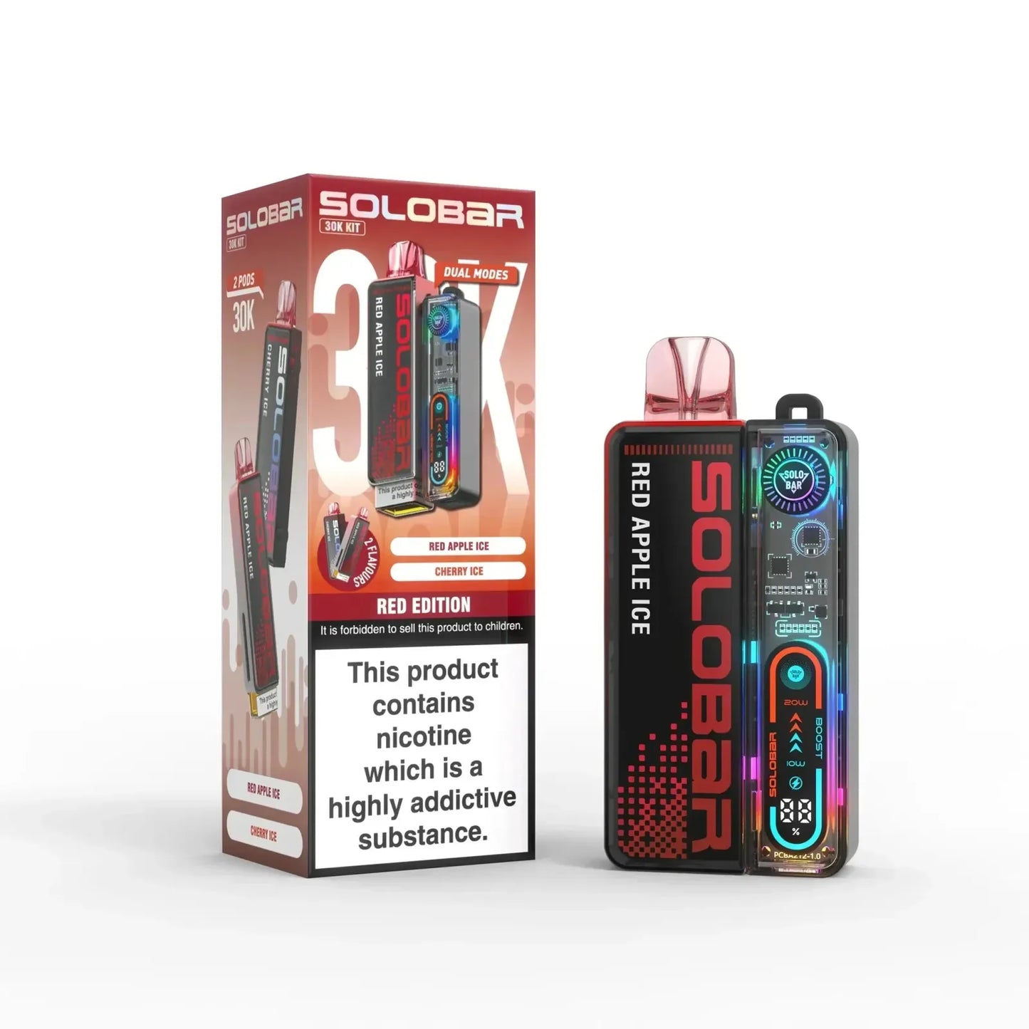 Solo Bar Boost 30K Prefilled Pod Vape Kit - Box of 5
