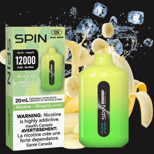 Spin Vape 12.000 Einweg-E-Zigarette – Bananeneis