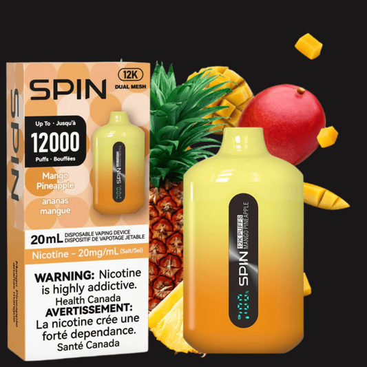 Spin Vape 12.000 Einweg-E-Zigarette – Mango-Ananas