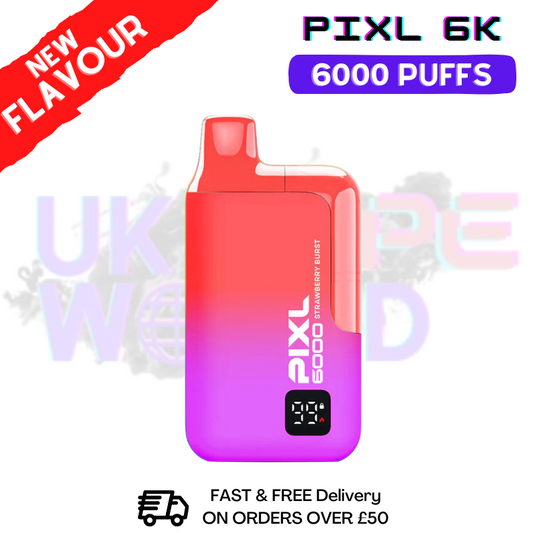 Pixl 6000 6K Puff Einweg-E-Zigarette mit Erdbeergeschmack – nur 9,99 £