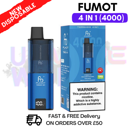 Fumot Tornado 4000 Puff Einweg-Vape-Kit (Blue Edition)
