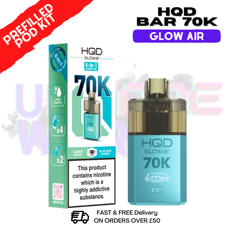 HQD 70K Glow Air 70000 Puffs Prefilled Pod Kit