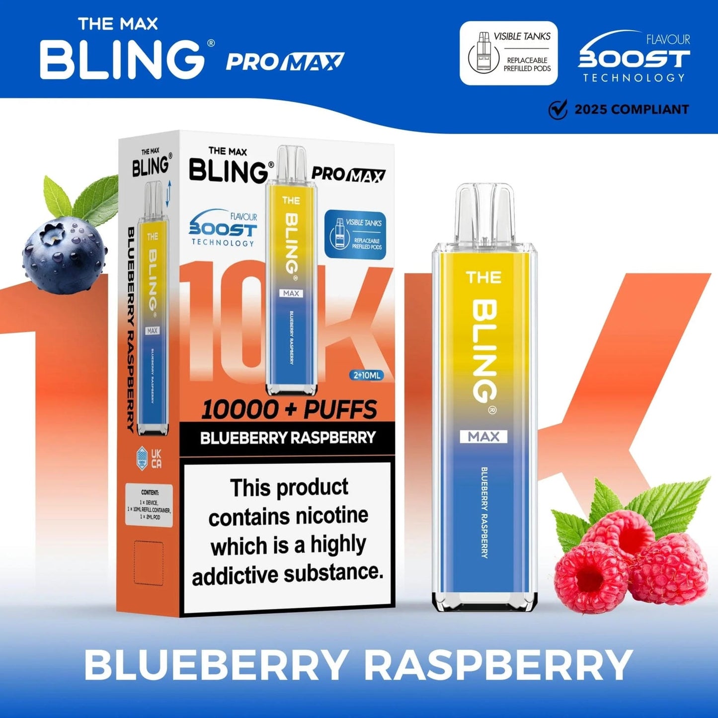 The Crystal Bling Max 10K Prefilled Pod Kit - Box of 5