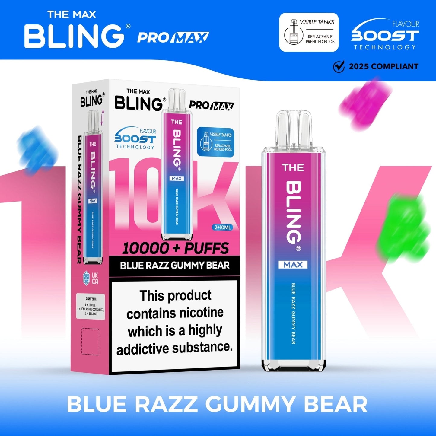 The Crystal Bling Max 10K Prefilled Pod Kit - Box of 5