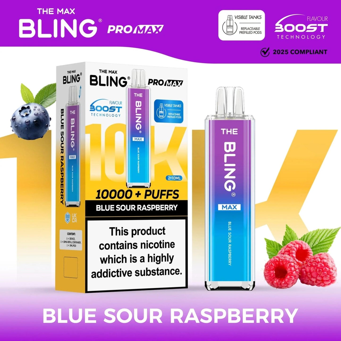 The Crystal Bling Max 10K Prefilled Pod Kit - Box of 5