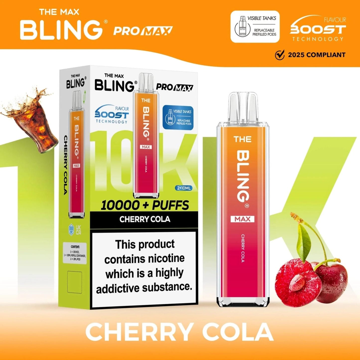 The Crystal Bling Max 10K Prefilled Pod Kit - Box of 5