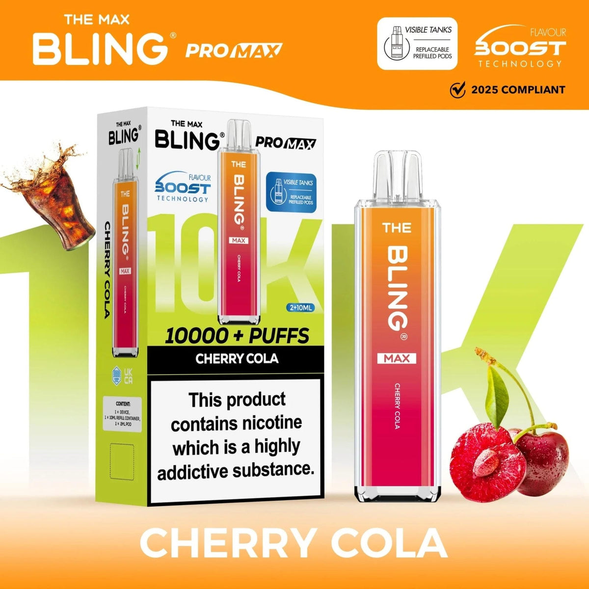 The Crystal Bling Max 10K Prefilled Pod Kit - Box of 5
